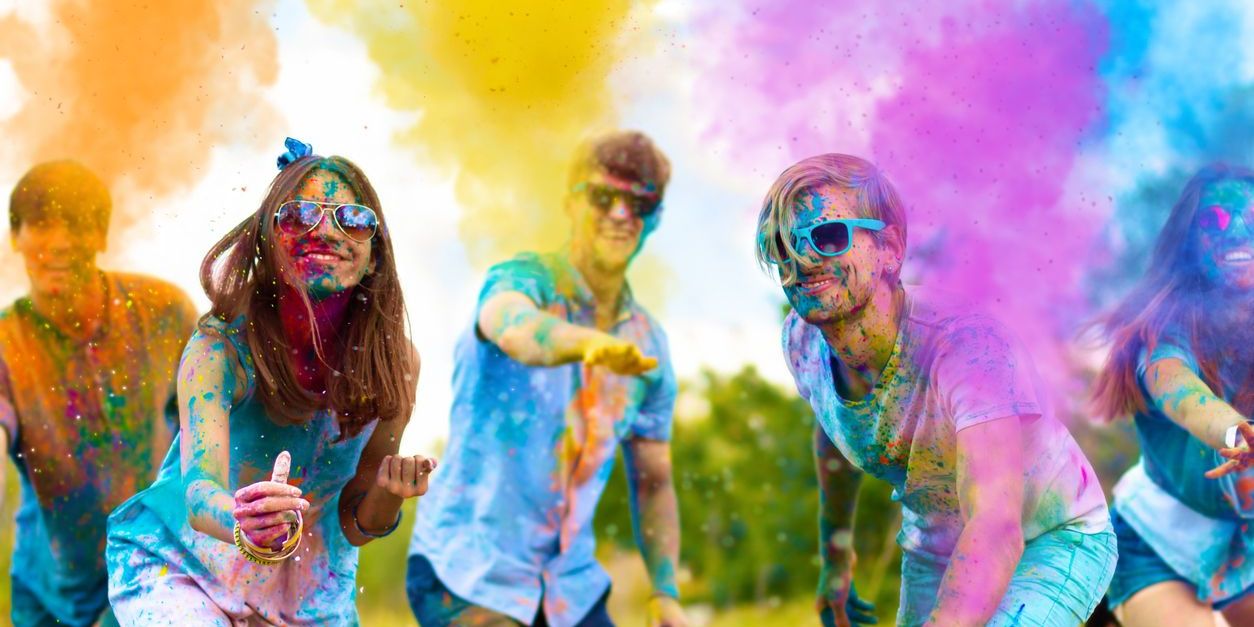 young adults partying