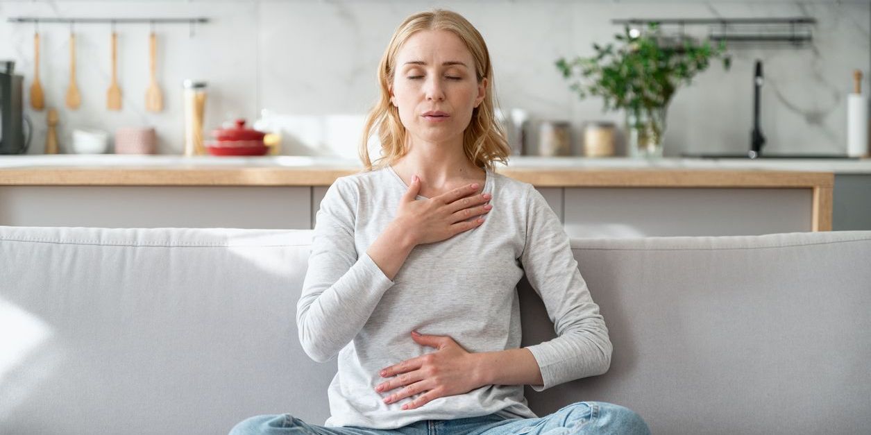 woman using breathing practice as a daily habit for ptsd