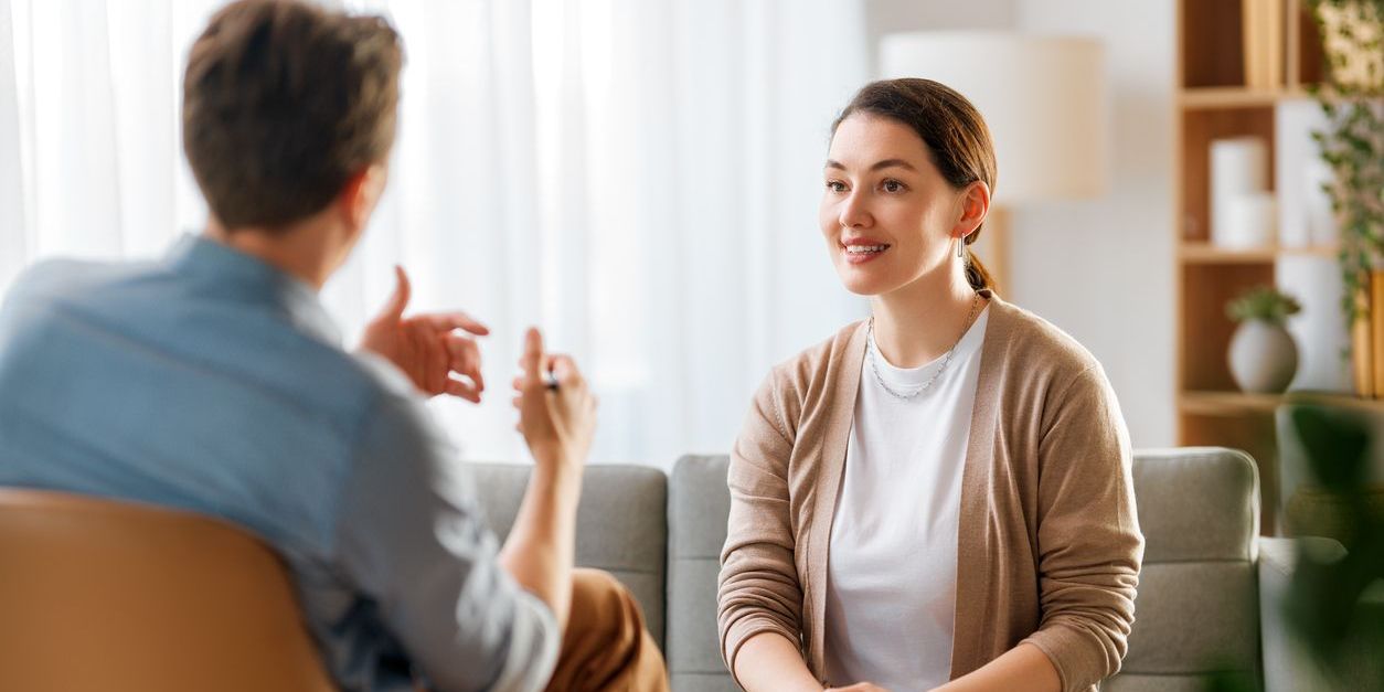 woman in therapy for opioid addiction treatment