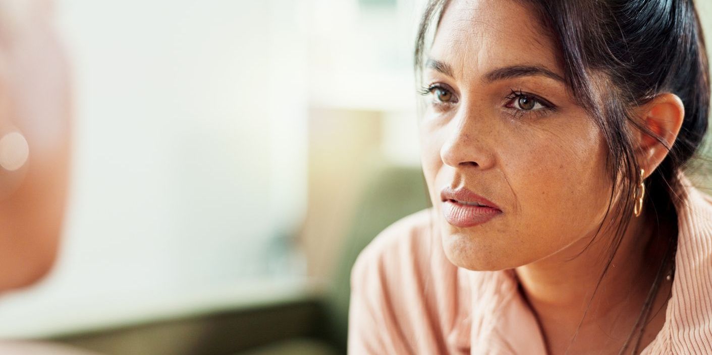 woman with ptsd in treatment session