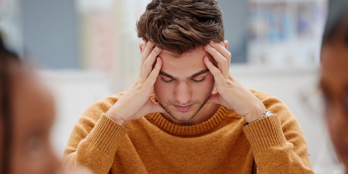 distressed young man representing first episode psychosis